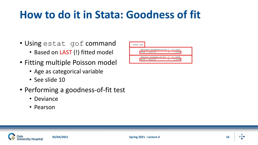how to do it in stata goodness of fit
