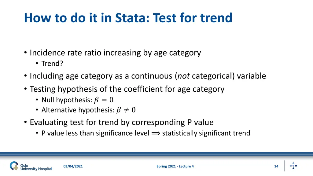 how to do it in stata test for trend