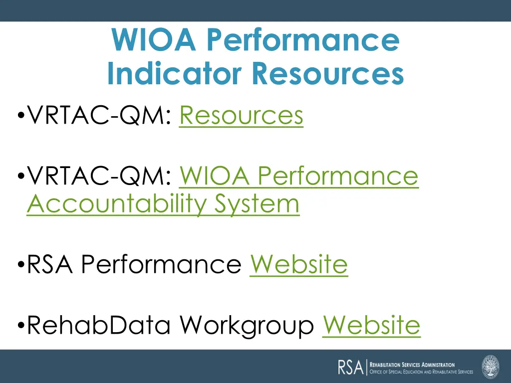 wioa performance indicator resources vrtac