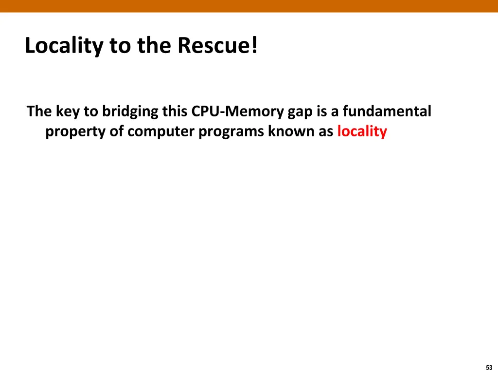 locality to the rescue
