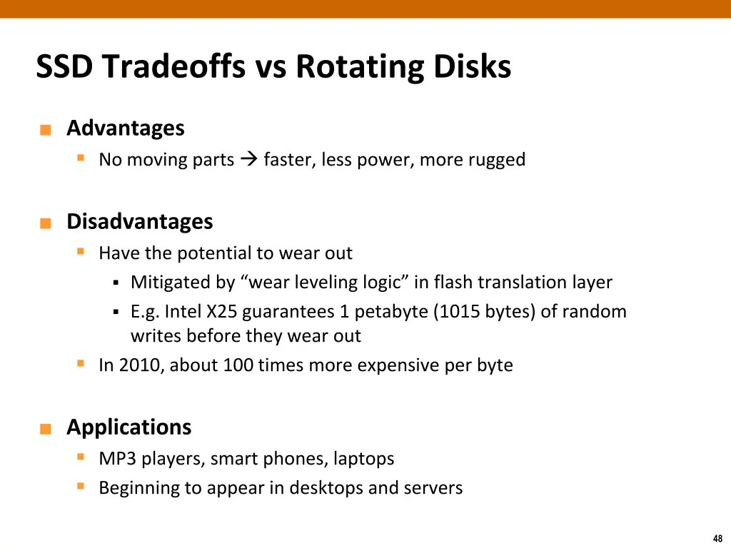 ssd tradeoffs vs rotating disks
