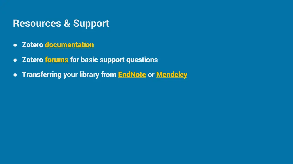 resources support