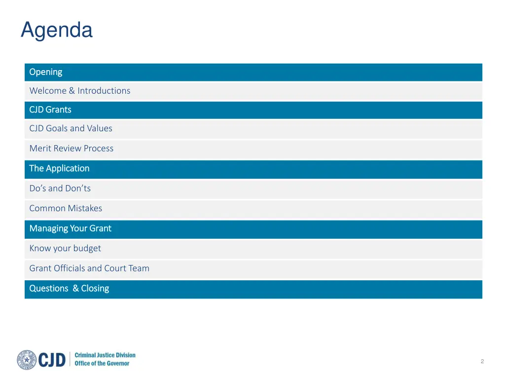 agenda