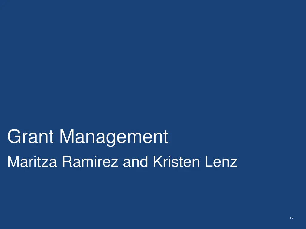 grant management maritza ramirez and kristen lenz