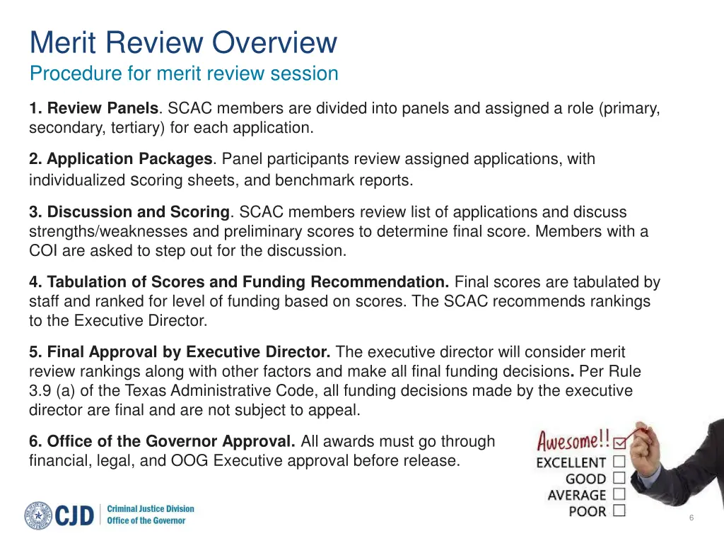 merit review overview