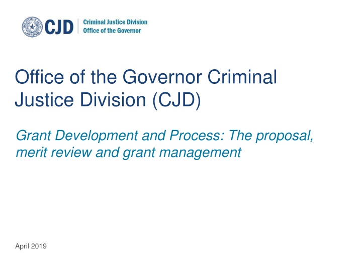 office of the governor criminal justice division