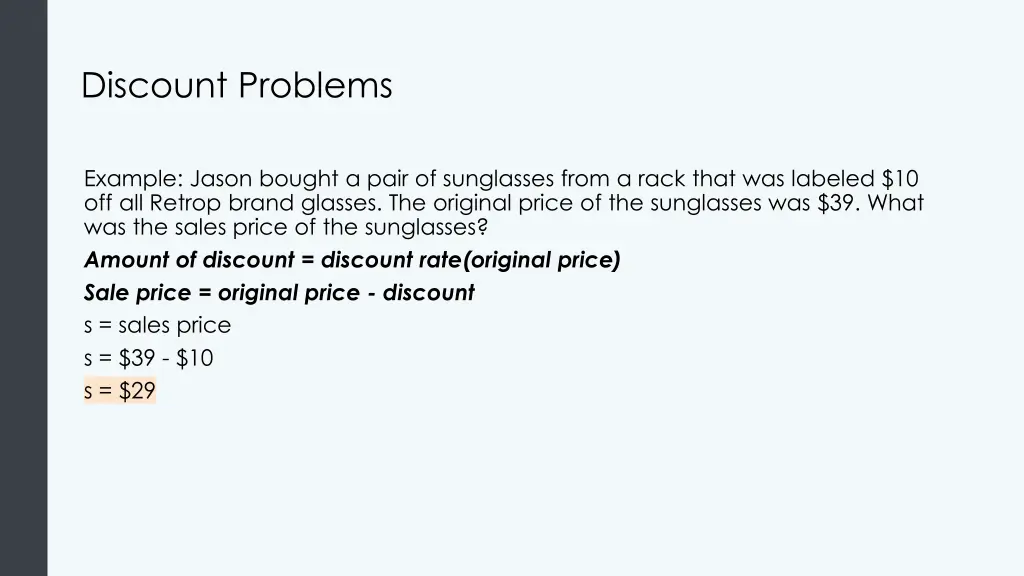 discount problems