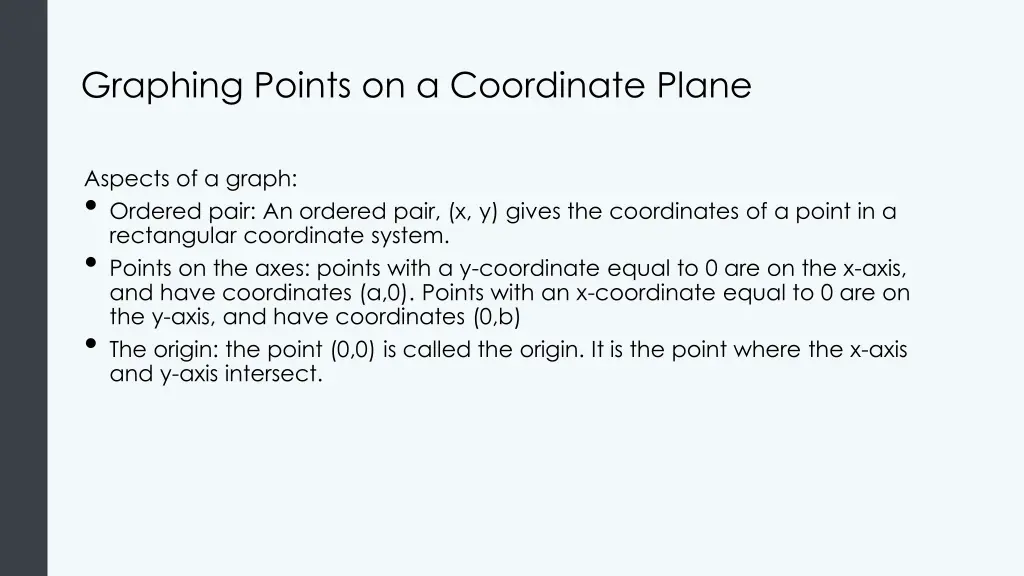 graphing points on a coordinate plane