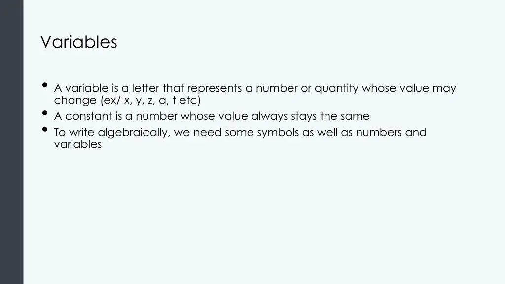 variables