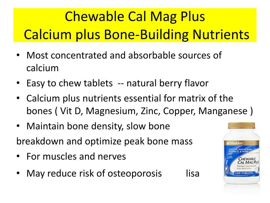 chewable cal mag plus calcium plus bone building