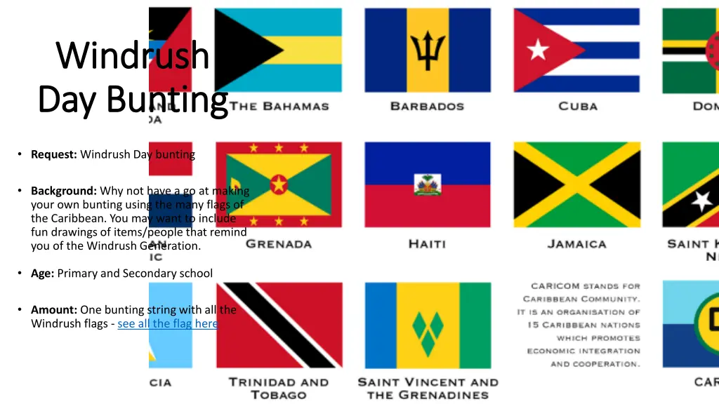windrush windrush day bunting day bunting