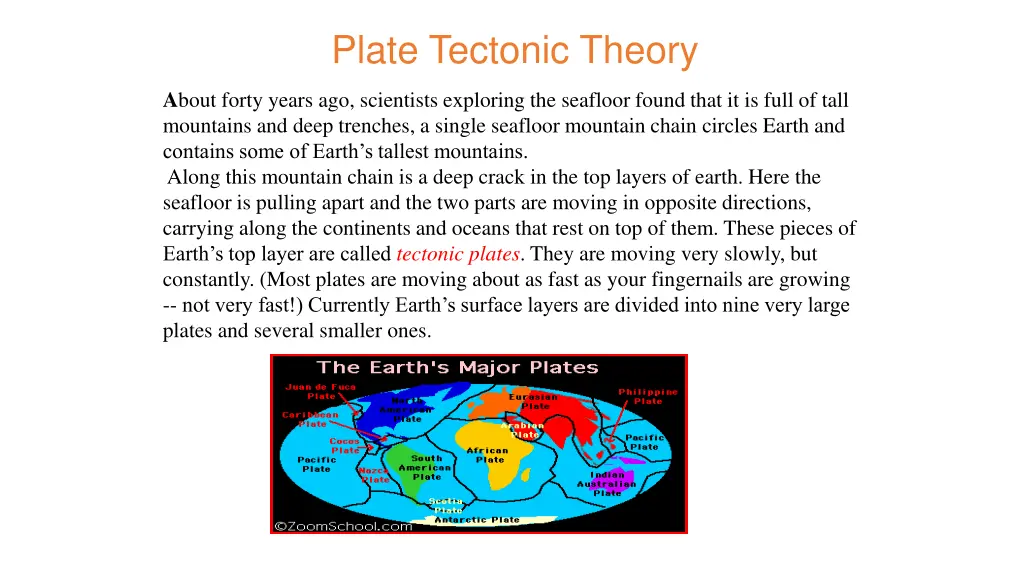 plate tectonic theory
