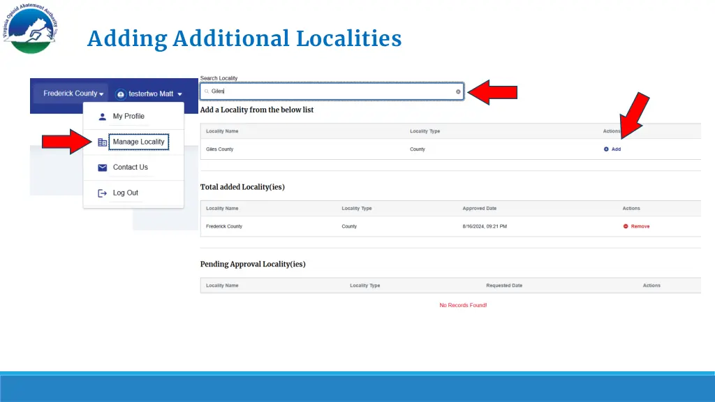 adding additional localities