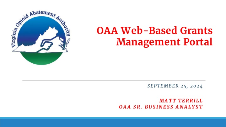 oaa web based grants management portal