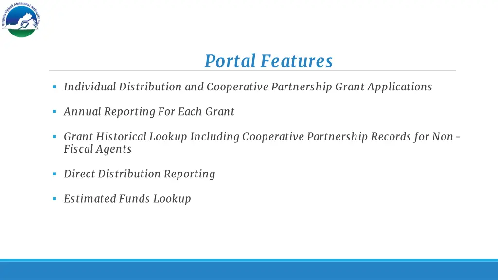 portal features