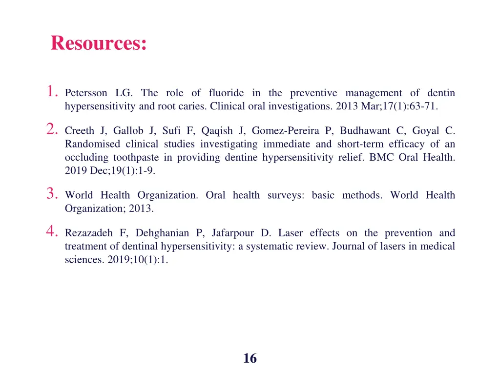 resources