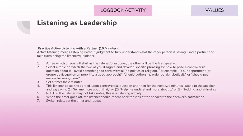 logbook activity