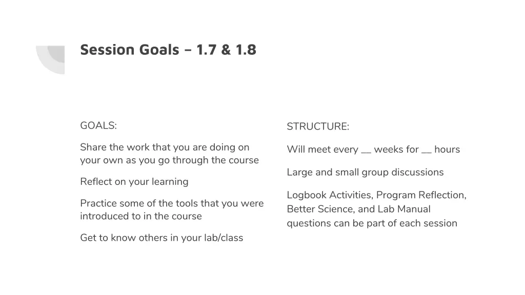 session goals 1 7 1 8
