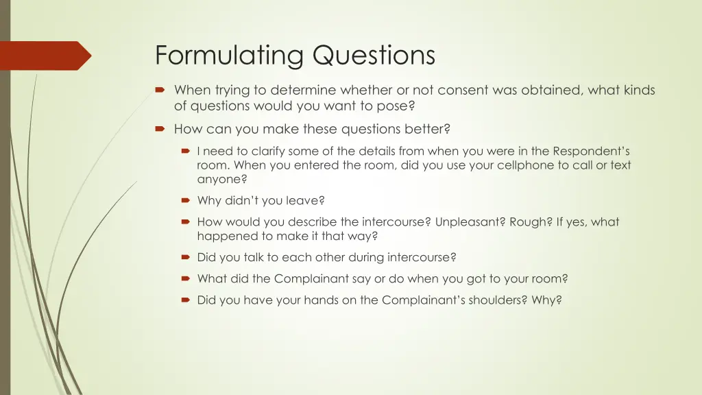 formulating questions