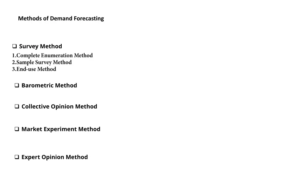 methods of demand forecasting
