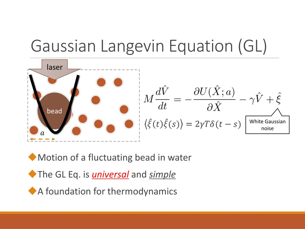 gaussian langevin equation gl
