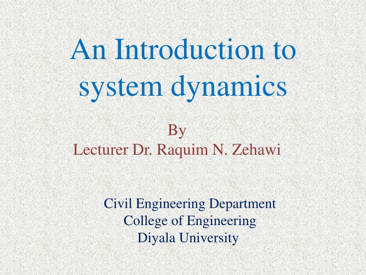 an introduction to system dynamics