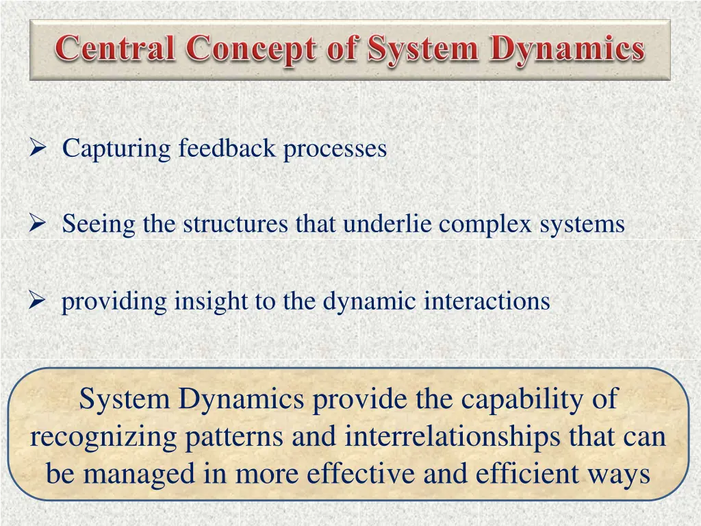 capturing feedback processes