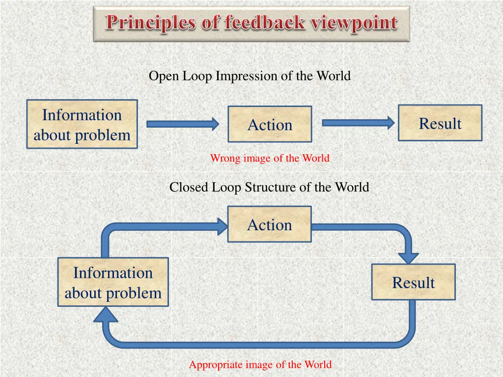 open loop impression of the world