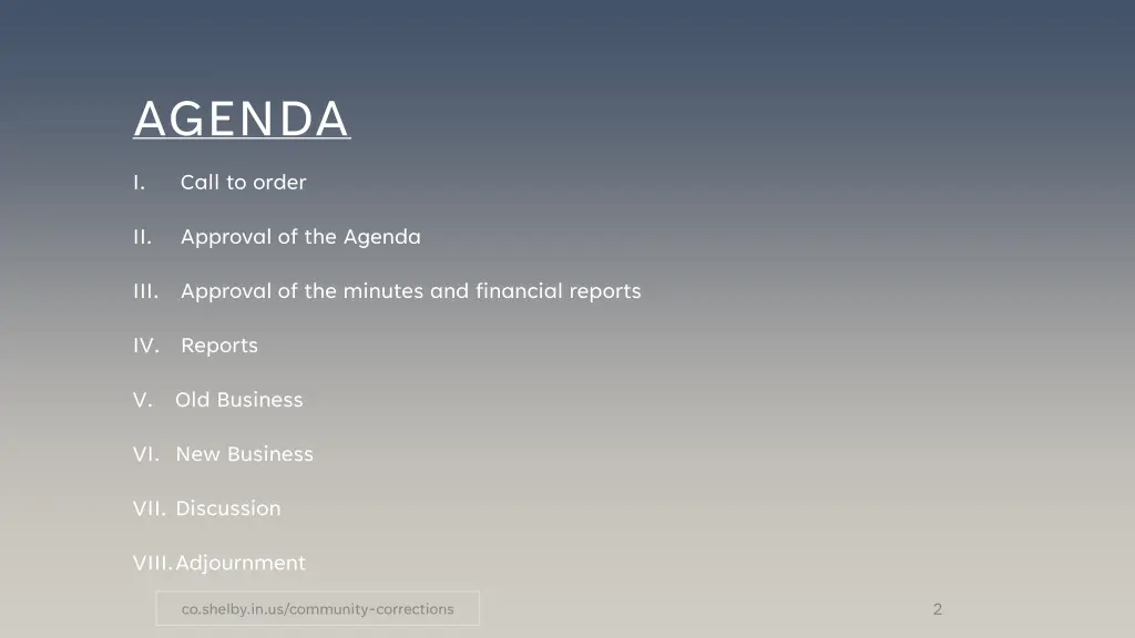 agenda