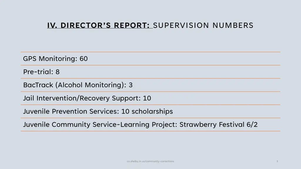 iv director s report supervision numbers