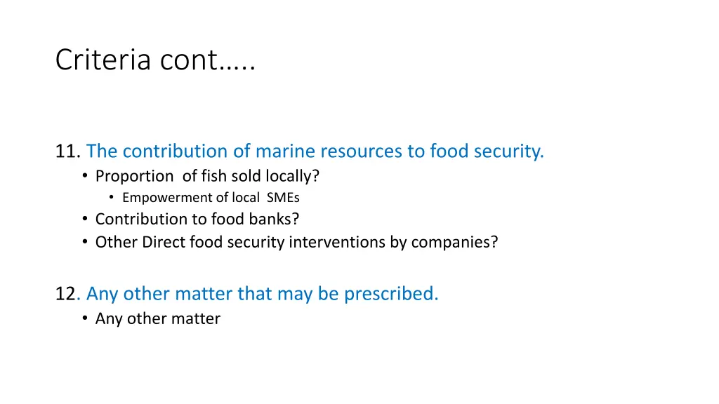 criteria cont 3