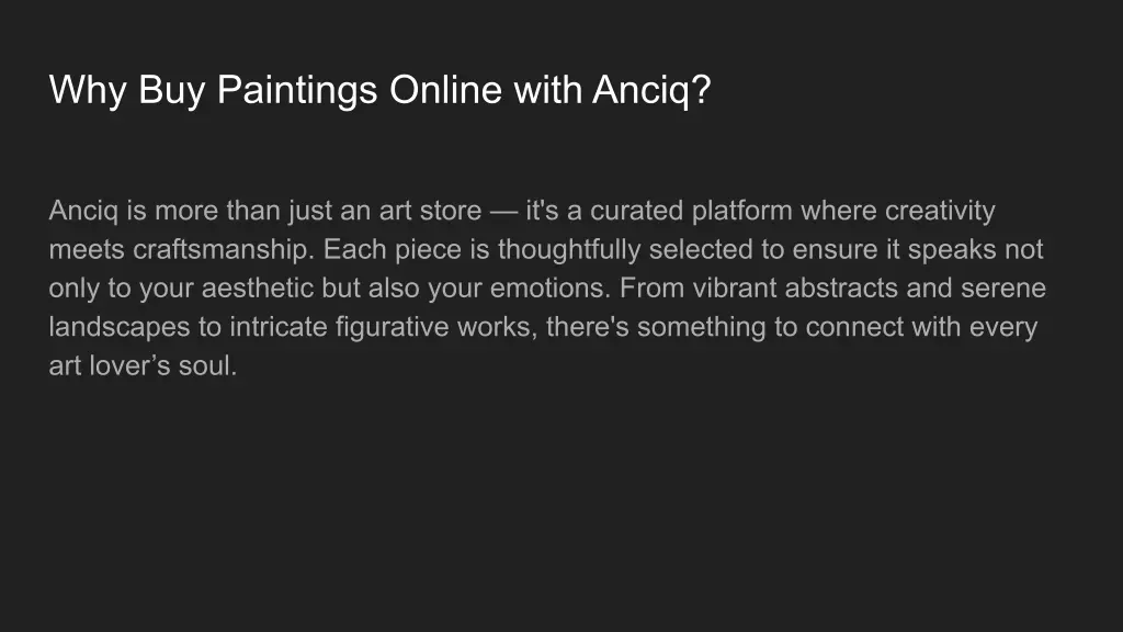 why buy paintings online with anciq