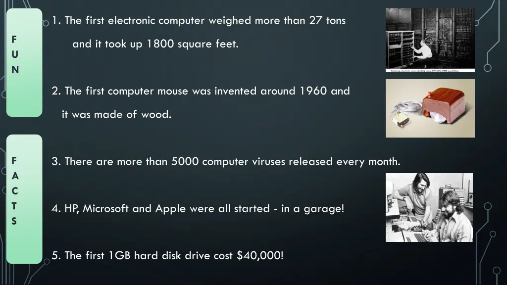 1 the first electronic computer weighed more than