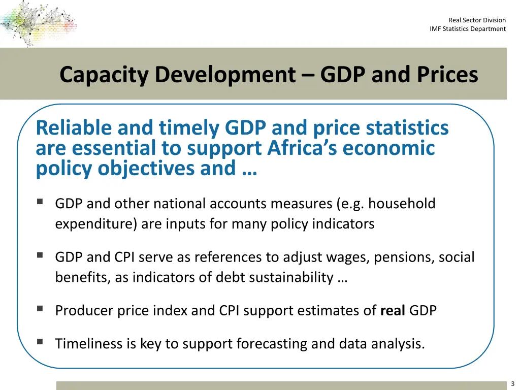 real sector division imf statistics department 2
