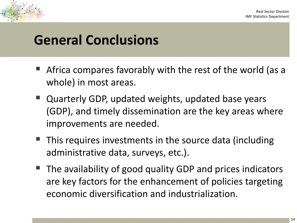 real sector division imf statistics department 23