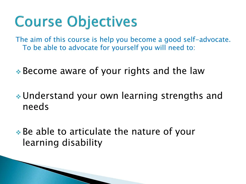 the aim of this course is help you become a good