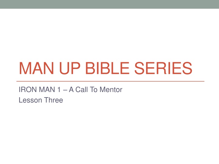 man up bible series