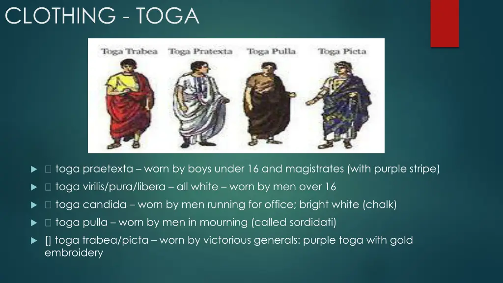 clothing toga