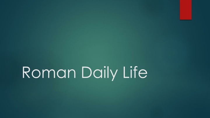 roman daily life
