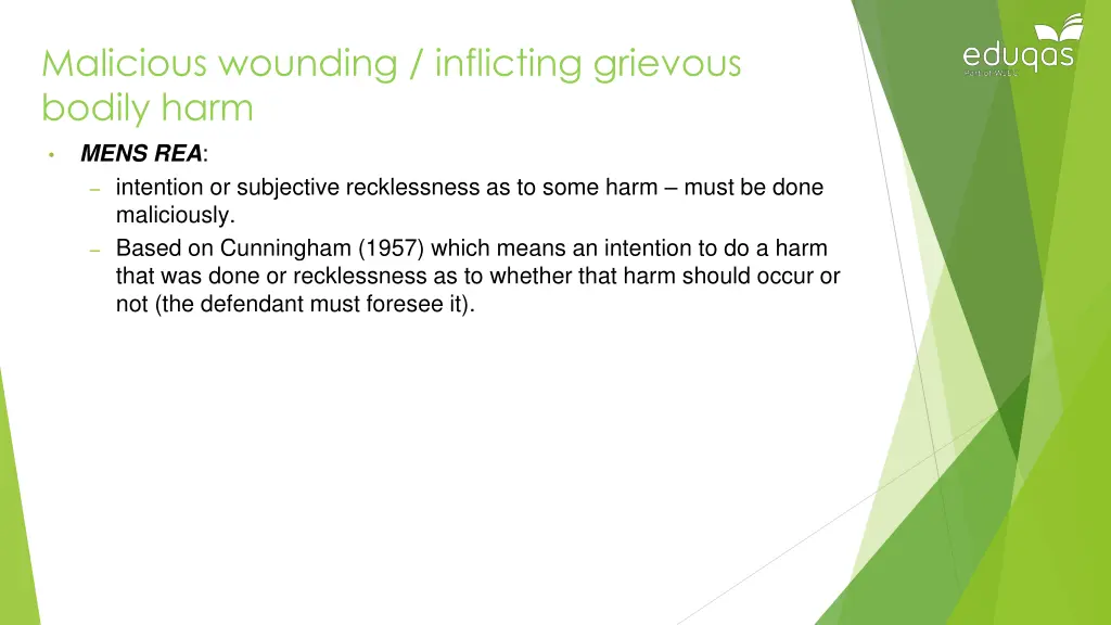 malicious wounding inflicting grievous bodily 1