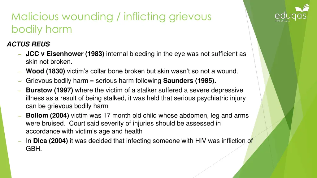 malicious wounding inflicting grievous bodily harm