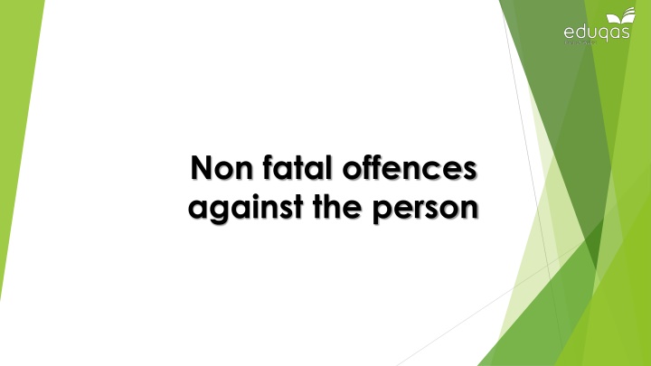 non fatal offences against the person