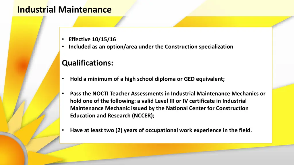 industrial maintenance