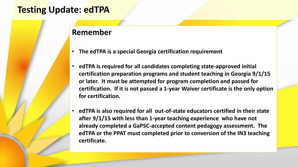 testing update edtpa