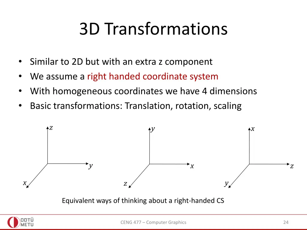 3d transformations