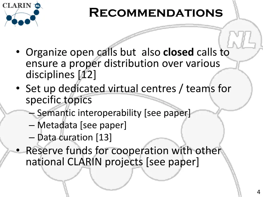 recommendations 1