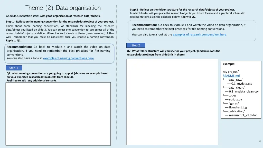 theme 2 data organisation