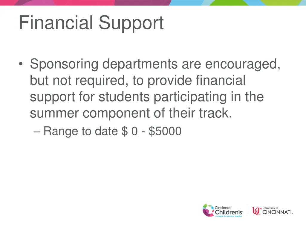 financial support