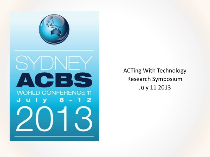 acting with technology research symposium july