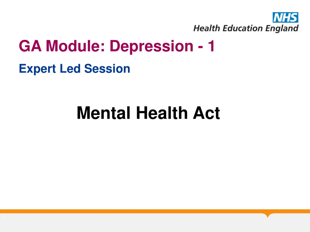 ga module depression 1